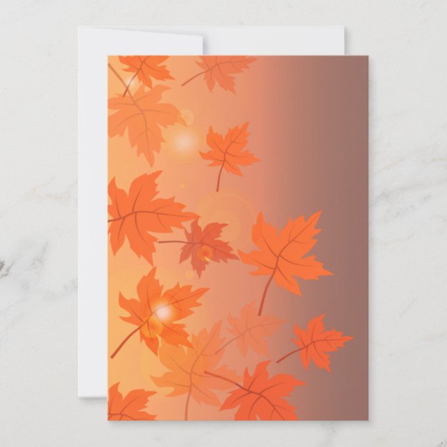 Invitation Conception d'automne avec feuilles d'érable et eff (Devant)