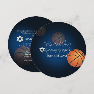 Invitation Conception de Bar Mitzvah de basketball PixDezines