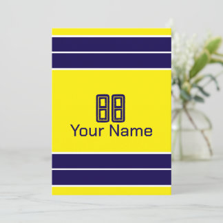 Invitation Conception de Burlap personnalisable en rayures ja