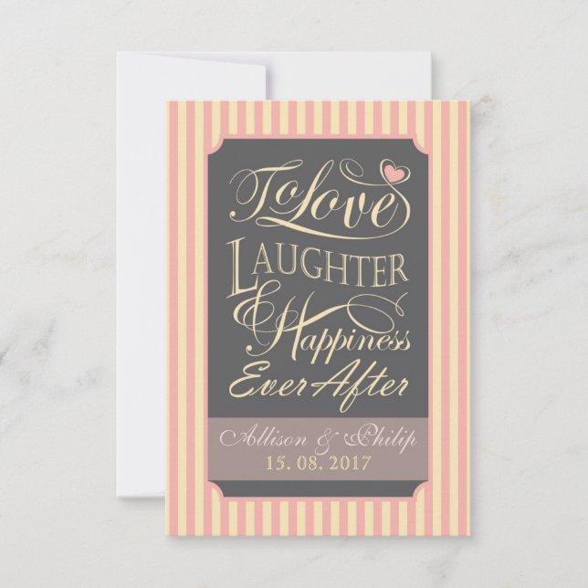 Invitation Conception de citation de mariage, avec des lettre (Devant)