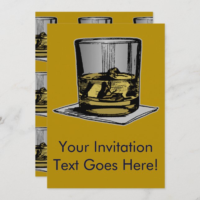 Invitation Conception de cocktails et de serviettes (Devant / Derrière)