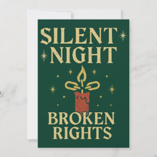 Invitation Conception de Droits Brisés Nuit Silencieuse