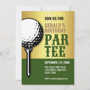 Invitation Conception de fête de golf minimaliste Design