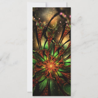 Invitation Conception de fleurs fractales abstraites.