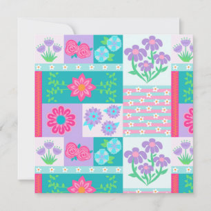 Invitation Conception de fleurs vibrantes en fleurs