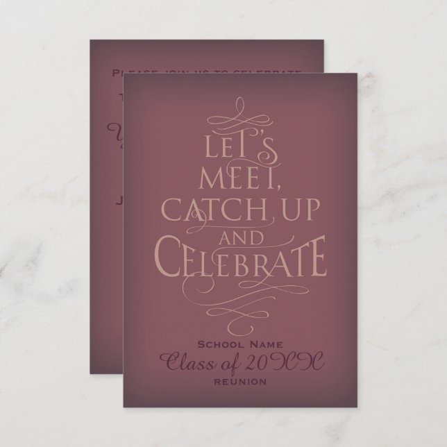 Invitation Conception de la Réunion scolaire. (Devant / Derrière)