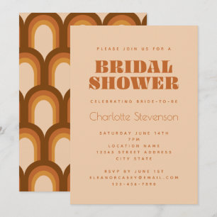 Invitation Conception de les années 70 rétro super en Fête de