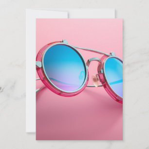 Invitation Conception de lunettes de soleil à thème, rose coo