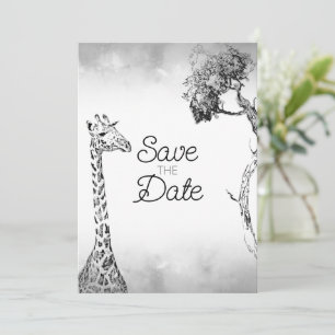 Invitation Conception de mise en page pour un mariage safari