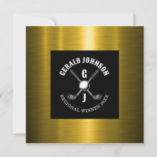 Invitation Conception de monogramme de golf personnalisé élég