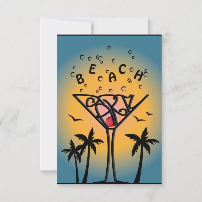 Invitation Conception de partie de plage (Devant)