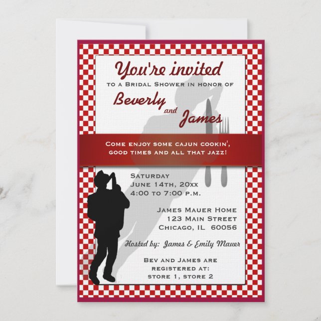 Invitation Conception de tableau de Fête de la mariée de (Devant)