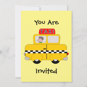 Invitation Conception de taxi jaune