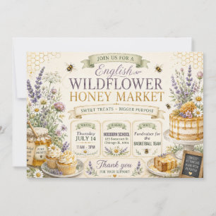 Invitation Conception de vente de pâtisseries du marché du mi