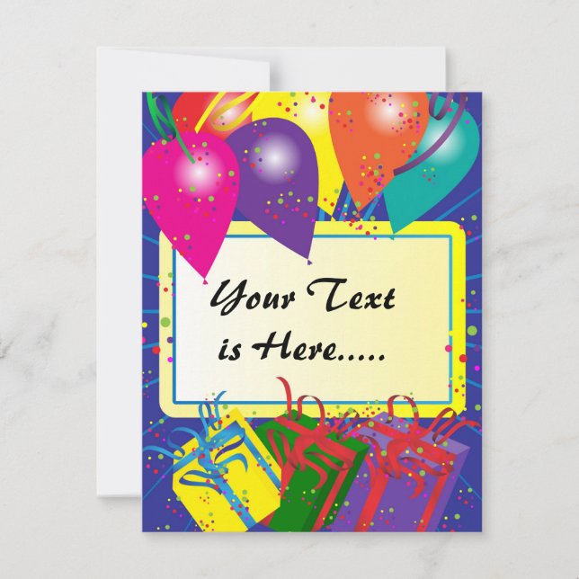 Invitation Conception des fêtes d'anniversaire (Devant)