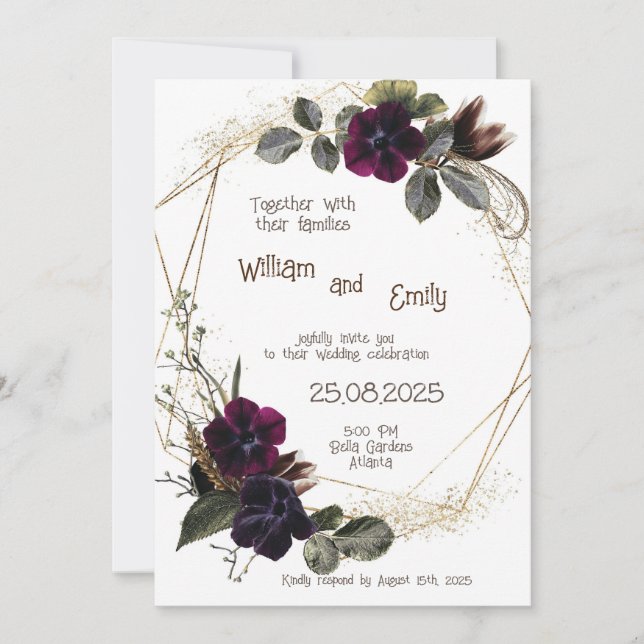 Invitation Conception des fleurs (Devant)