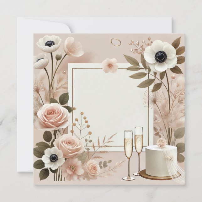 Invitation Conception d'impression Mariage exceptionnelle (Devant)
