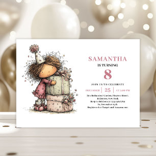 Invitation Conception d'invitation d'anniversaire pour une fi