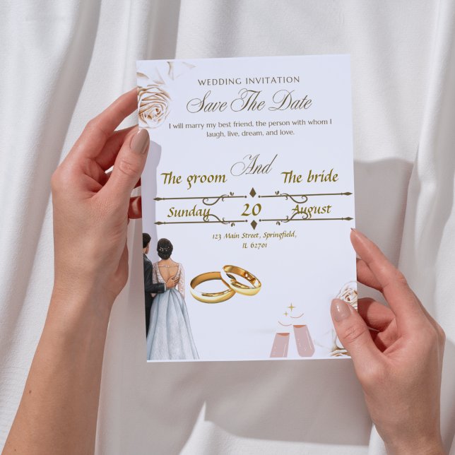 Invitation Conception d'invitation de mariage élégante - Beau (Créateur téléchargé)