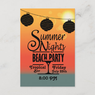 Invitation Conception d'invitation de partie de plage de