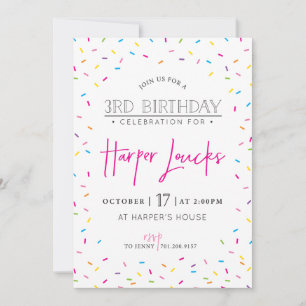 Invitation Conception d'invitation personnalisée pour HARPER