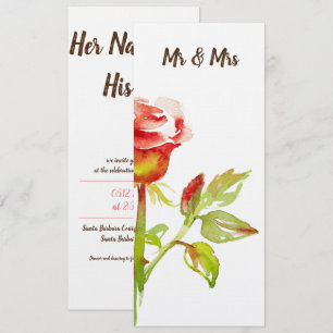 Invitation Conception douce de rose