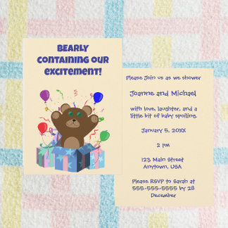Invitation Conception éditable à peine contenir notre excitat