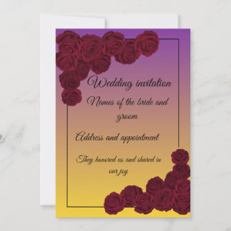 Invitation Conception élégante d'invitation de mariage à moti