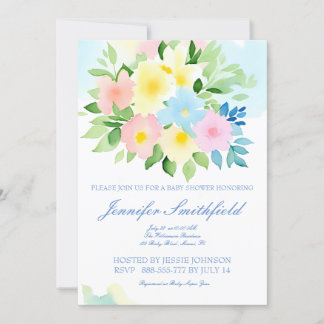 Invitation Conception florale à l'aquarelle