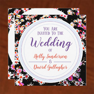 Invitation Conception Florale Élégante Jour de Mariage