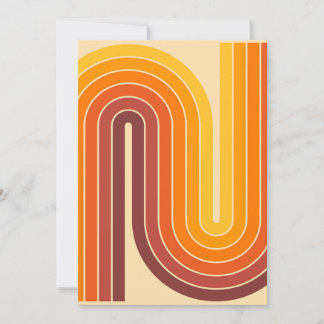 Invitation Conception géométrique de style Vintage rétro