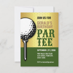 Invitation Conception minimaliste du Golf Party