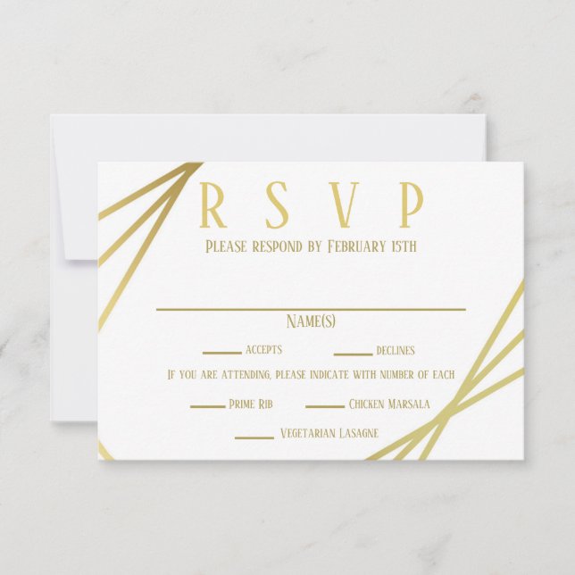 Invitation Conception Moyenne - RSVP/Diner Choix (Devant)