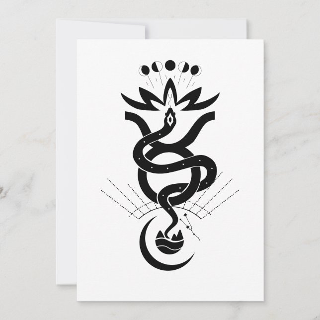 Invitation Conception originale pour l'impression Snake 2025, (Devant)