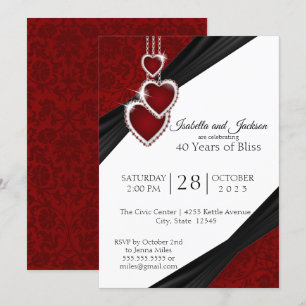 Invitation Conception pour le 40e anniversaire de Ruby