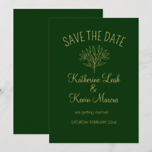 Invitation Conception verte minimaliste de la forêt