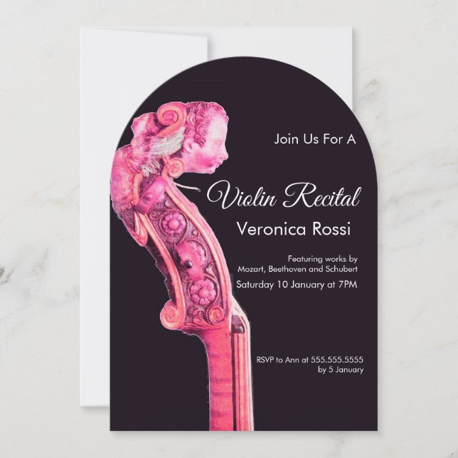 Invitation CONCERT DE MUSIQUE CLASSIQUE, BREVET DE Violon BRE (Devant)