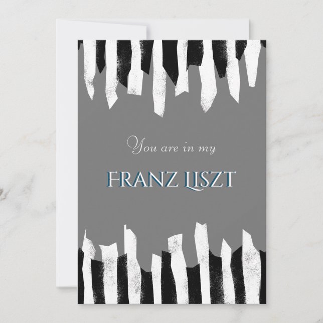 Invitation Concert de musique fête chez soi Piano abstrait (Devant)