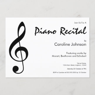 Invitation Concert moderne élégant de considérant de musique