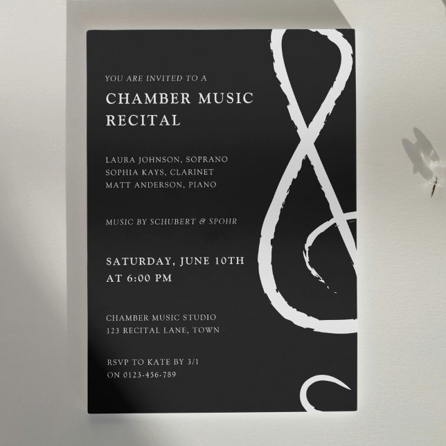 Invitation Concert Treble Clef Chamber Music Considérant (Créateur téléchargé)