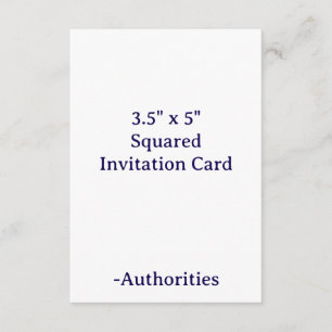 Invitation Concevez Votre Propre 3,5" x 5" Au Carré
