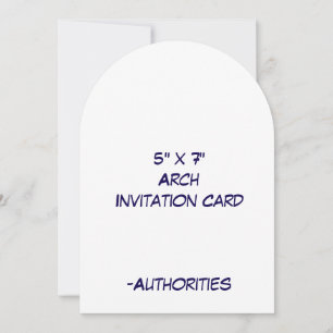 Invitation Concevez votre propre arche de 5" x 7"