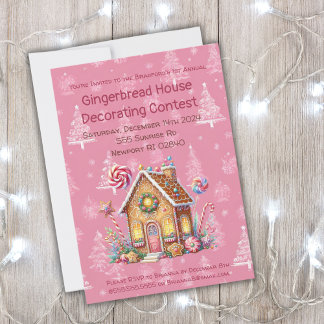Invitation Concours de décoration de maison en pain d'épice