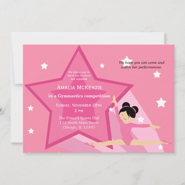 Invitation Concours de gymnastique (Devant)