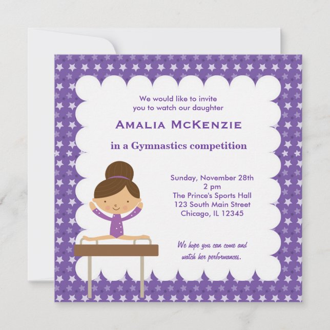 Invitation Concours de gymnastique (Devant)