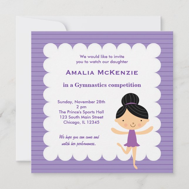 Invitation Concours de gymnastique (Devant)