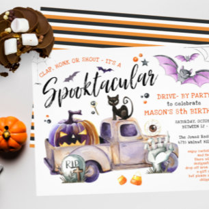 Invitation Conduire Par Halloween Anniversaire Trunk Ou Treat