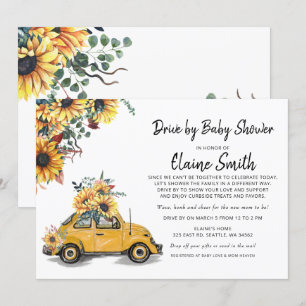 Invitation Conduire Par Sunflower Baby shower Neutre Sexe