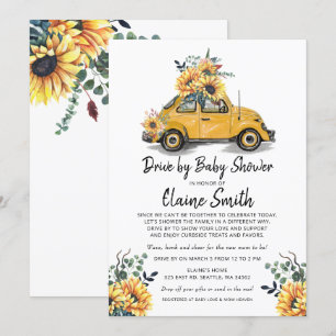 Invitation Conduire Par Sunflower Baby shower Neutre Sexe