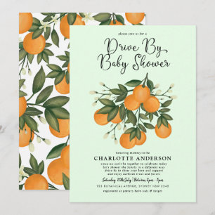 Invitation Conduite De Citrus Cute Par Quarantaine Orange Bab
